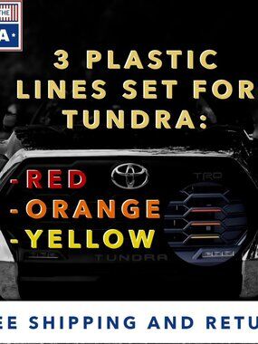 Tricolor Heritage LINES SET FOR 2022 2023 2024 Front Emblem TUNDRA Grill Bumper